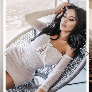 Maura Mesh Dress - White